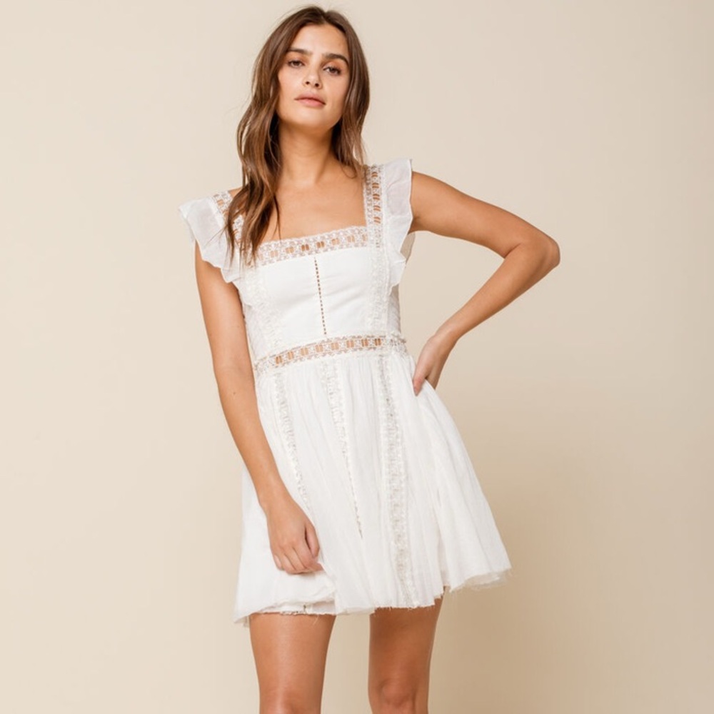 Free People White Mini Dress